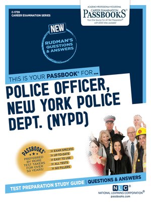 cover image of Police Officer, New York Police Department (NYPD)